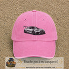 Casquette Rose délavé avec motif Voiture sportive en 5 cm – vue principale