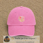 Casquette Rose délavé avec motif Merci les Fiancés en 5 cm – vue principale