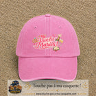 Casquette Rose délavé avec motif Vive les Mariés en 7 cm – vue principale