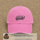Casquette Rose délavé avec motif Je suis à la retraite en 5 cm – vue principale