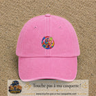 Image principale casquette Rose délavé avec motif Main créative 5 cm
