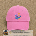 Image principale casquette Rose délavé avec motif Accessibilité étoilée 7 cm