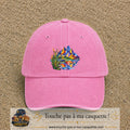 Image principale casquette Rose délavé avec motif Lac de montagne 7 cm