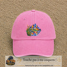 Image principale casquette Rose délavé avec motif Lac de montagne 7 cm