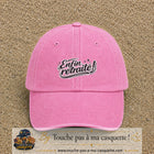 Casquette Rose délavé avec motif Enfin retraité en 5 cm – vue principale