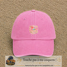 Casquette Rose délavé avec motif Merci les Mariés en 5 cm – vue principale