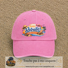 Casquette Rose délavé avec motif Bonne retraite au bord de la mer en 7 cm – vue principale