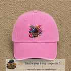 Casquette Rose délavé avec motif As de pique et jetons de poker en 7 cm – vue principale