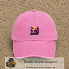Casquette Rose délavé motif Manoir hanté logo 5 cm