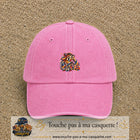 Image principale casquette Rose délavé avec motif Cheval de concours 5 cm