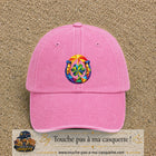 Image principale casquette Rose délavé avec motif Fer à cheval chanceux 7 cm