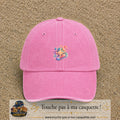 Image principale casquette Rose délavé avec motif Boussole cosmique 5 cm
