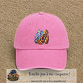 Image principale casquette Rose délavé avec motif Mousqueton de montagne 7 cm