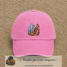 Image principale casquette Rose délavé avec motif Mousqueton de montagne 7 cm