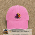 Image principale casquette Rose délavé avec motif Échecs couronnés 7 cm