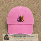 Image principale casquette Rose délavé avec motif Échecs couronnés 7 cm