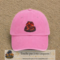 Image principale casquette Rose délavé avec motif Volcan de lave 7 cm
