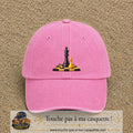 Image principale casquette Rose délavé avec motif Échecs classiques 7 cm