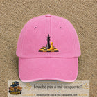 Image principale casquette Rose délavé avec motif Échecs classiques 7 cm