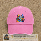 Image principale casquette Rose délavé avec motif Rivière de montagne 7 cm