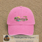 Casquette Rose délavé avec motif Prénom Damien nature et cerf en 5 cm – vue principale