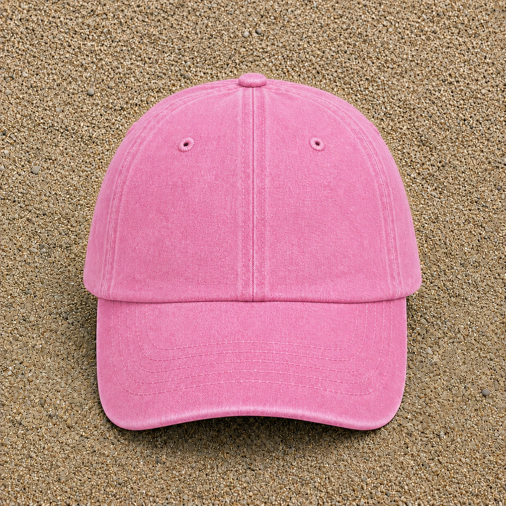 Casquette baseball Rose délavé 100% coton avec visuel Chat noir et souris 5 cm - image pack couleur 2