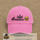 Image principale produit37grosRS - casquette Rose délavé avec visuel Adadass emoji rieur 7 cm
