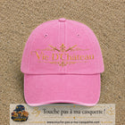 Image principale produit53grosRS - casquette Rose délavé avec visuel Vie de Château 7 cm