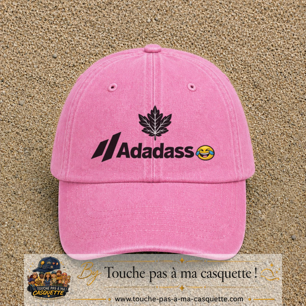 Image principale produit38grosRS - casquette Rose délavé avec visuel Adadass feuille d’érable 7 cm