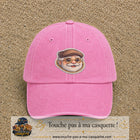 Image principale produit76grosRS - casquette Rose délavé avec visuel Papy casquette lunettes 7 cm