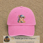 Image principale produit89grosRS - casquette Rose délavé avec visuel Ourson golf 7 cm