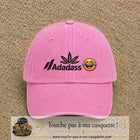 Image principale produit37moyenRS - casquette Rose délavé avec visuel Adadass emoji rieur 5 cm