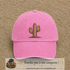 Image principale produit56grosRS - casquette Rose délavé avec visuel Cactus 7 cm