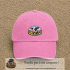 Image principale produit72moyenRS - casquette Rose délavé avec visuel Vache paysage 5 cm