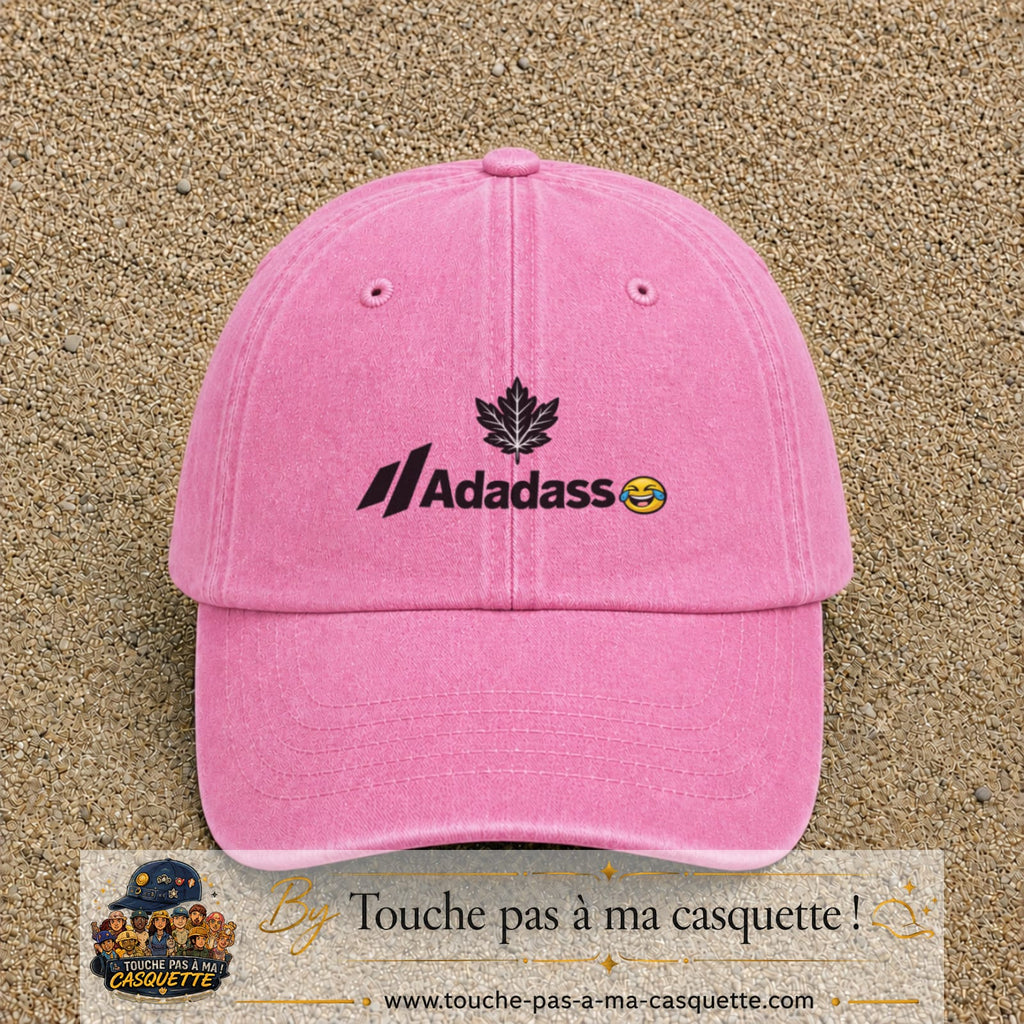 Image principale produit38moyenRS - casquette Rose délavé avec visuel Adadass feuille d’érable 5 cm