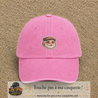 Image principale produit76moyenRS - casquette Rose délavé avec visuel Papy casquette lunettes 5 cm