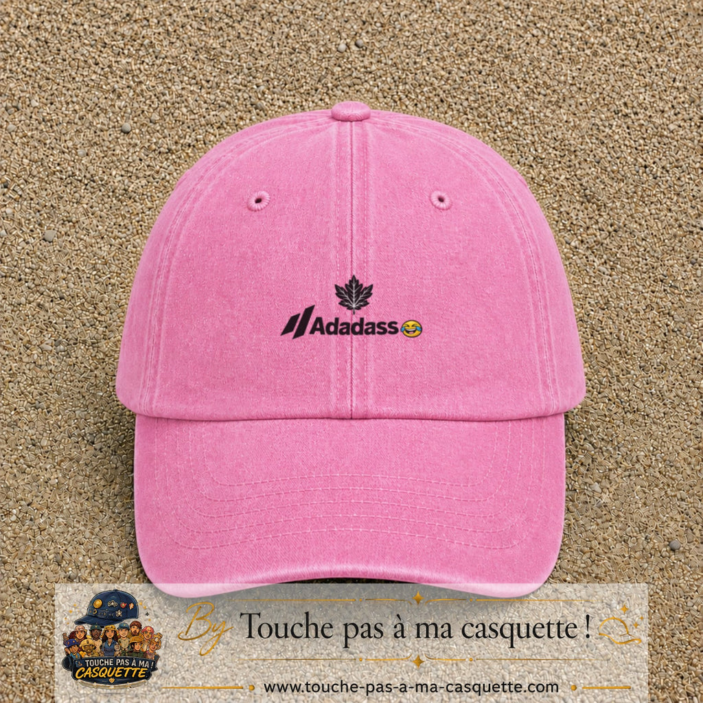 Image principale produit38petitRS - casquette Rose délavé avec visuel Adadass feuille d’érable 3 cm