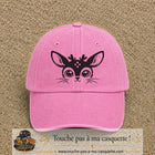 Image principale produit3grosRS - casquette Rose délavé avec visuel Biche mignonne 7 cm