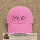 Image principale produit132moyenRS - casquette Rose délavé avec visuel Peace calligraphie 5 cm