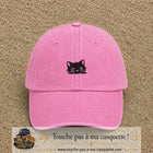 Image principale produit6petitRS - casquette Rose délavé avec visuel Chat noir adorable 3 cm