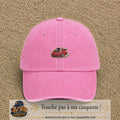 Image principale produit93petitRS - casquette Rose délavé avec visuel Voiture rouge 3 cm