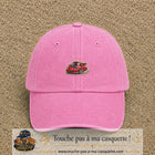 Image principale produit93petitRS - casquette Rose délavé avec visuel Voiture rouge 3 cm