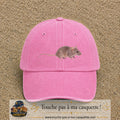 Image principale produit73grosRS - casquette Rose délavé avec visuel Souris 7 cm