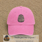 Image principale produit95grosRS - casquette Rose délavé avec visuel Empreinte digitale 7 cm