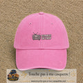 Image principale produit119petitRS - casquette Rose délavé avec visuel Télé tu parles trop 3 cm