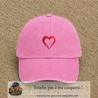 Image principale produit138moyenRS - casquette Rose délavé avec visuel Cœur rouge 5 cm