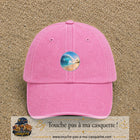 Image principale produit175moyenRS - casquette Rose délavé avec visuel Vague plage 5 cm