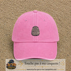 Image principale produit95moyenRS - casquette Rose délavé avec visuel Empreinte digitale 5 cm