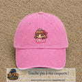 Image principale produit107grosRS - casquette Rose délavé avec visuel Miss fille 7 cm