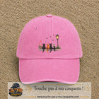 Image principale produit195grosRS - casquette Rose délavé avec visuel Chats réverbère 7 cm
